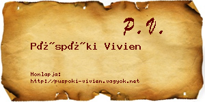 Püspöki Vivien névjegykártya